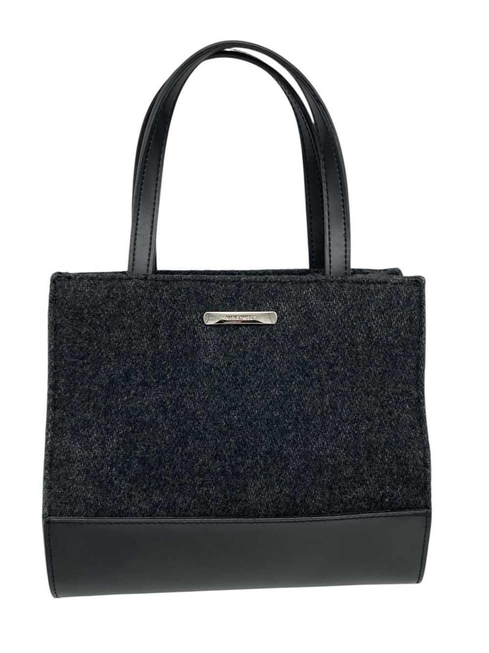 Vintage Nine West Faux Wool Top Handle Mini Tote Bag